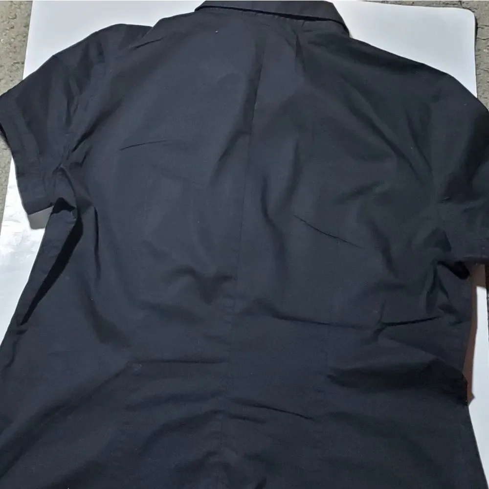 New York & Company black short sleeve button shirt - Picture 2 of 6